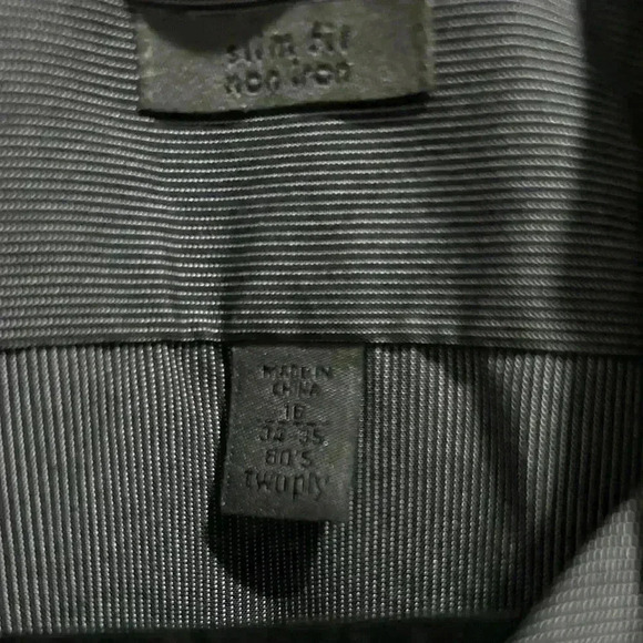 Calvin Klein Slim‎ Fit Non Iron Dress Shirt Size 16/ 34-35 - Picture 4 of 5